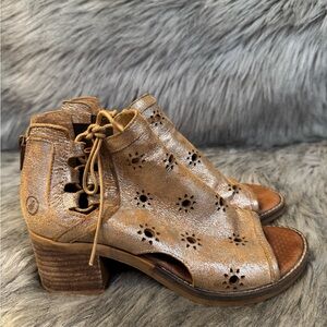 Casta Brown Leather Ankle Boots Size 37